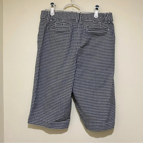 Womens Talbots Brand Bermuda Length Black and White Gingham Print Shorts Size 10 - Picture 14 of 14